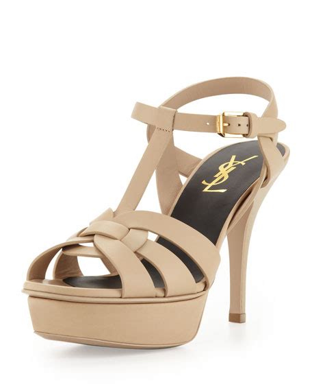 ysl poppy sandal nude|Ysl Tribute Nude .